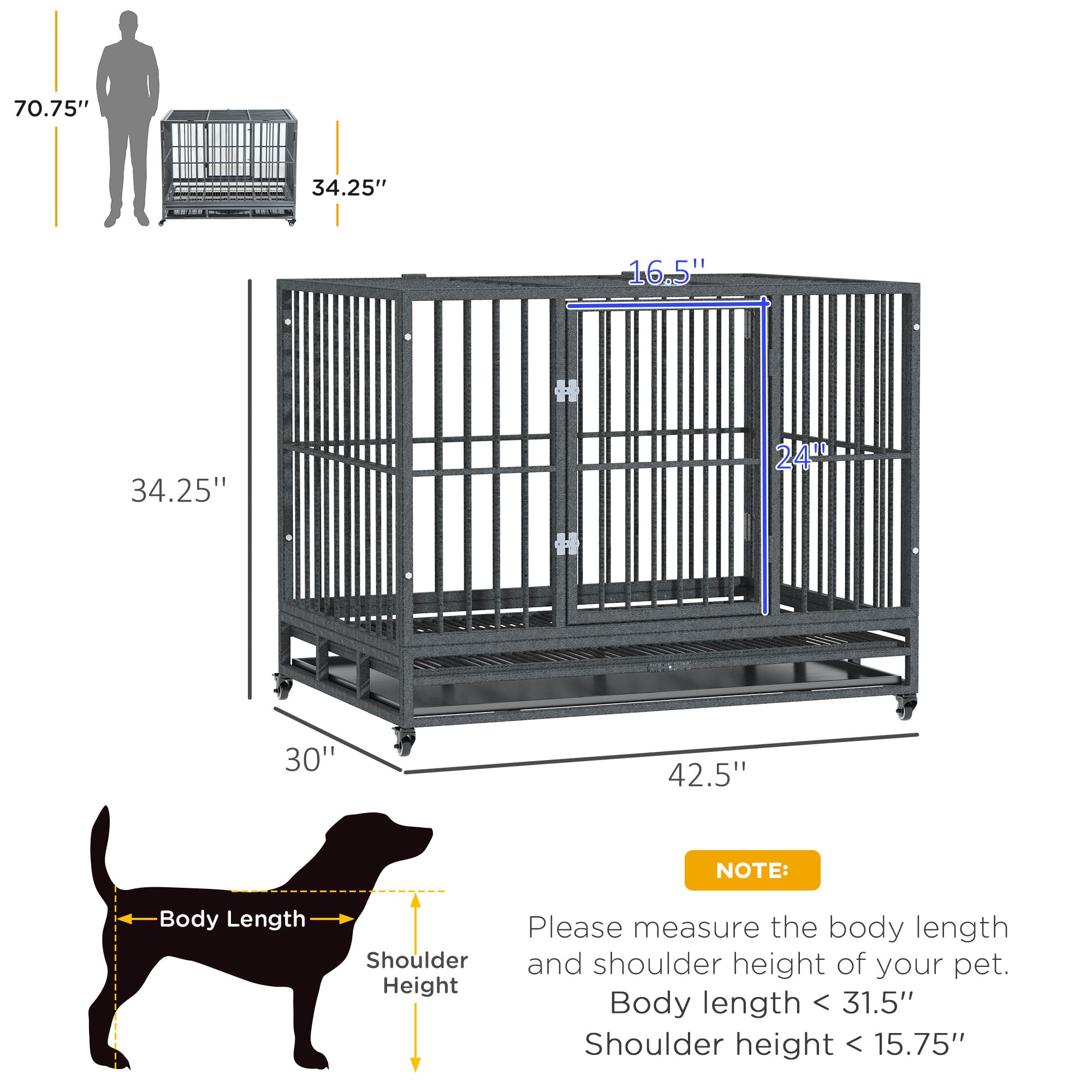 The Ultimate Heavy Duty Metal Pet Crate for Your Furry Friend