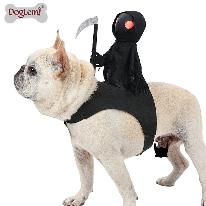 Unleash the Fun This Halloween with the Dark Harvest Knight Halloween Pet Costume