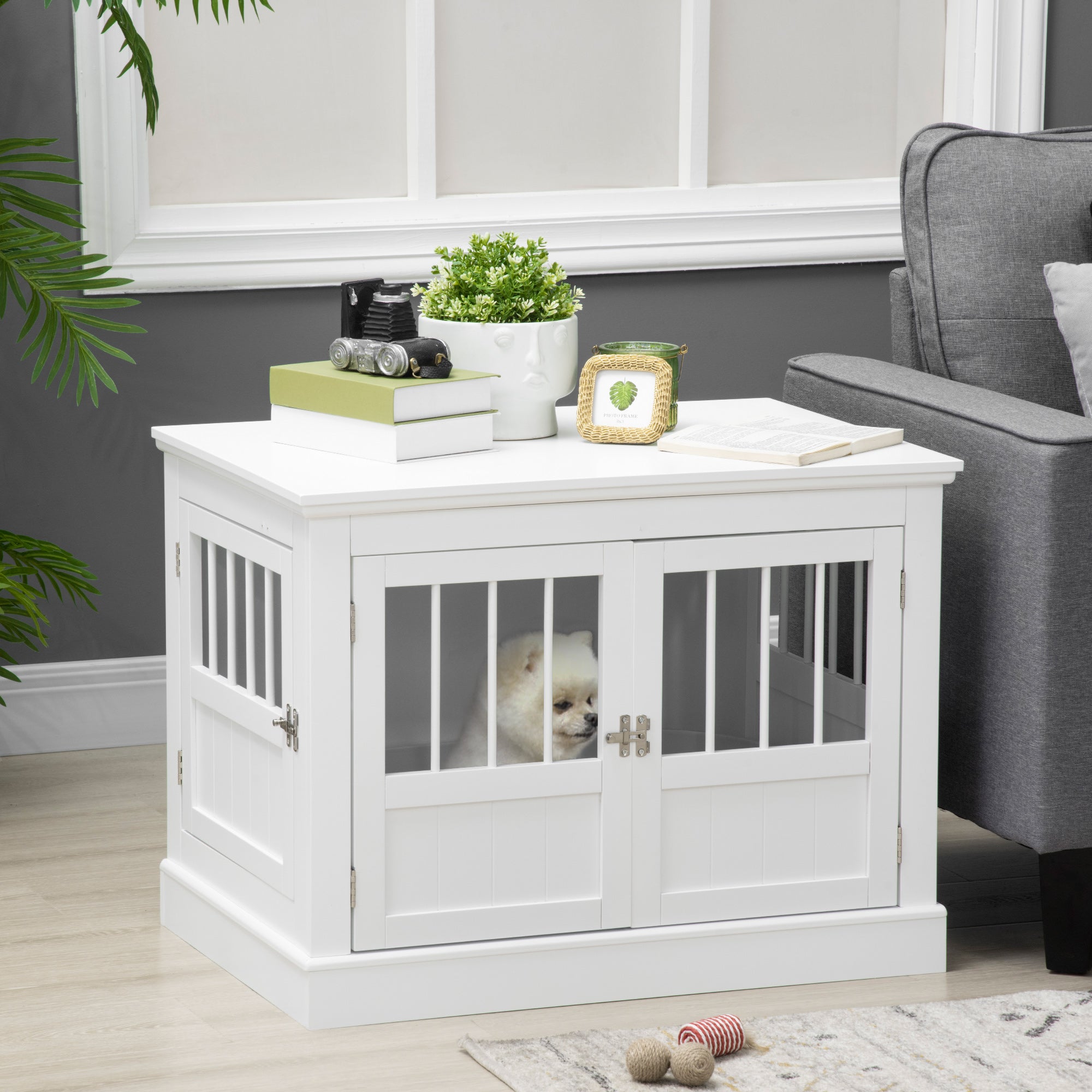 Transform Your Space with the Wooden Dog Crate End Table Furniture