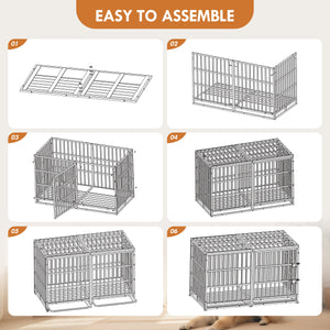 The Ultimate Solution for Your Large Dog: 61 Inch Heavy Duty Extra Large Metal Dog Crate Kennel