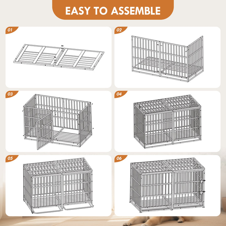 The Ultimate Solution for Your Large Dog: 61 Inch Heavy Duty Extra Large Metal Dog Crate Kennel