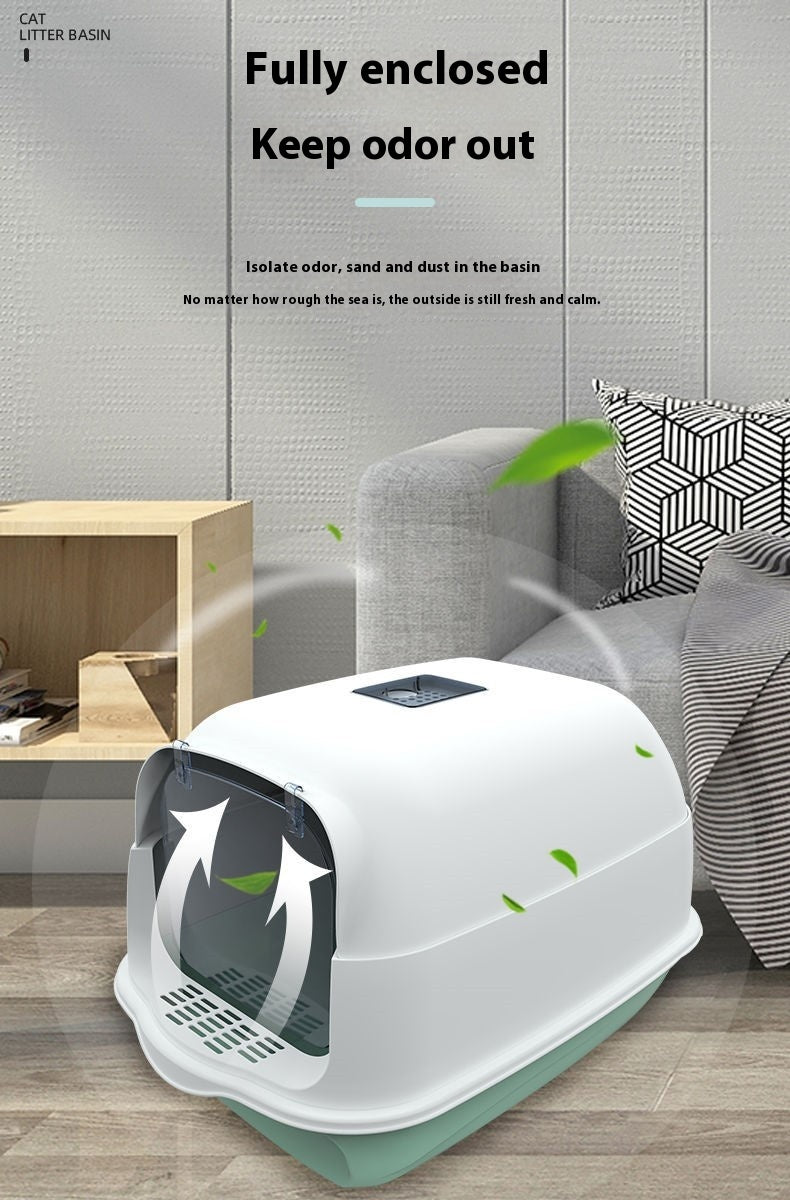 Transform Your Cat's Bathroom Experience with the Fully Enclosed Cat Toilet