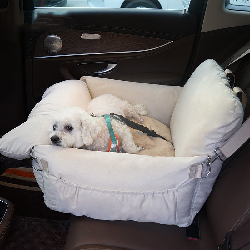 The Ultimate Comfort for Your Furry Friend: Linen Pet Car Front Seat Bed Safety Cover
