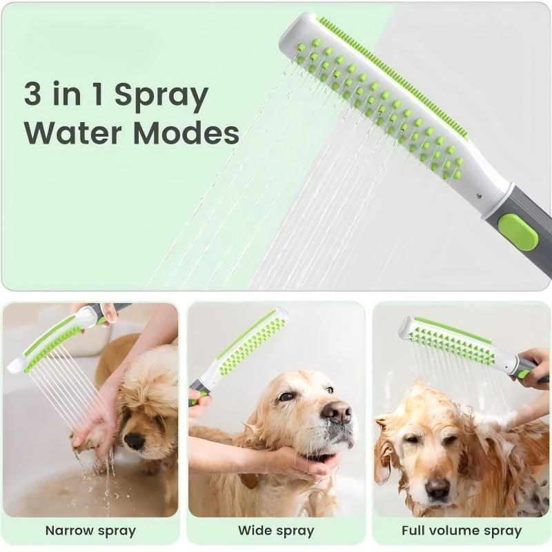 Pet Bathing Shower Brush With Integrated Water Flow For Cleaning Use