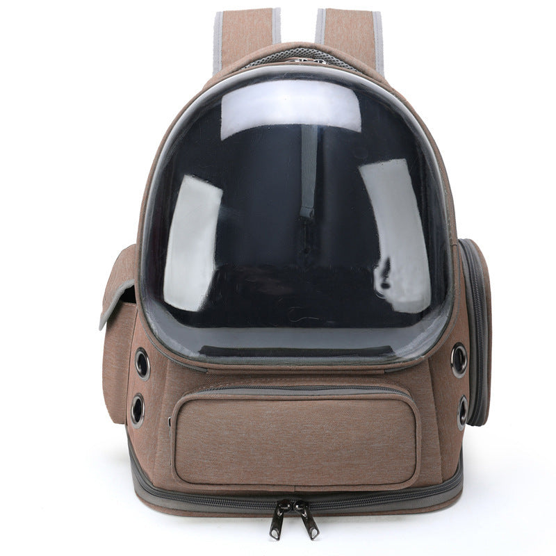 Portable Transparent Pet Backpack For Travel And Outdoor Use