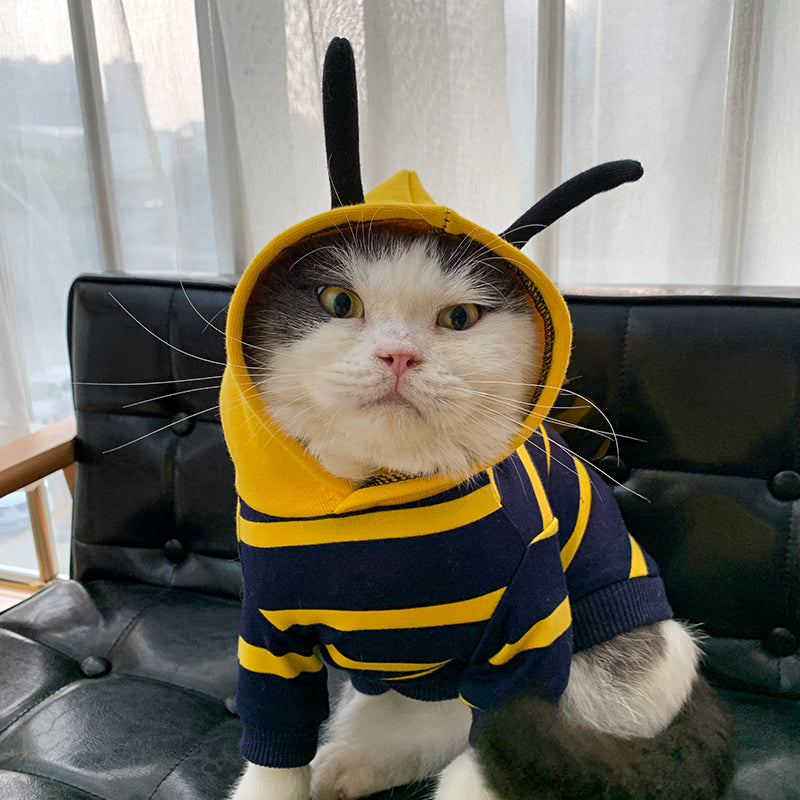 Pet Winter Warm Plush Hooded Costume Coat Jacket