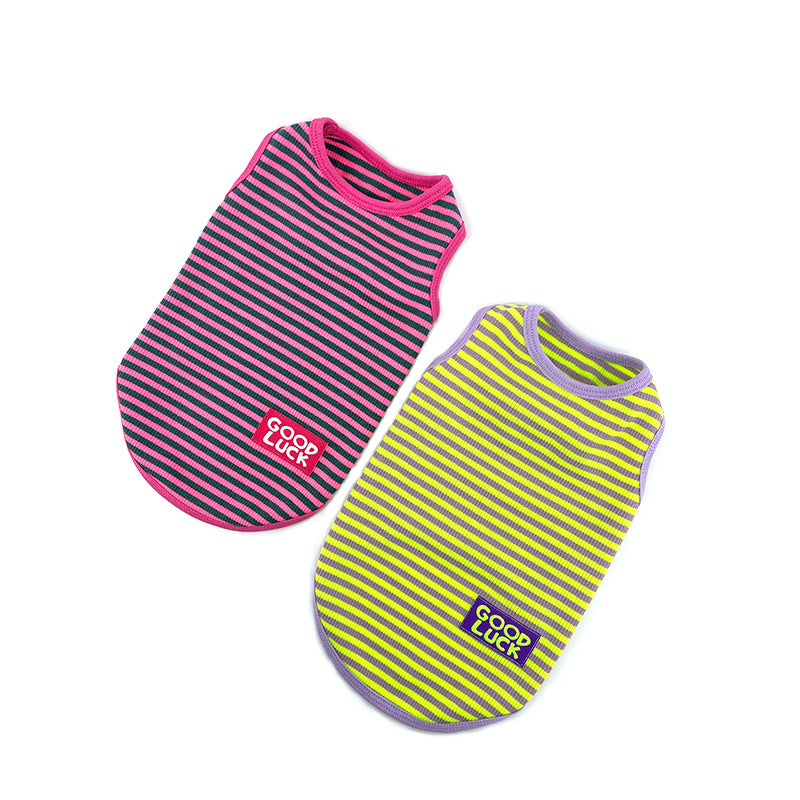 Pet Cool Breathable Striped Vest Clothes