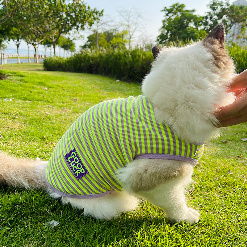 Pet Cool Breathable Striped Vest Clothes