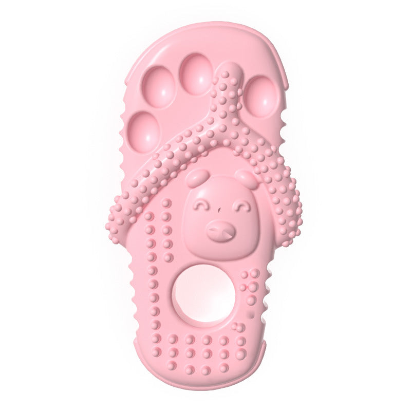 Durable Pet Chewing Slipper Toy Teething Rubber Dental Health Toy