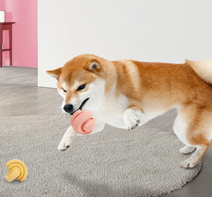 Rubber Pet Molar Teeth Relief Bouncy Ball Chew Toy