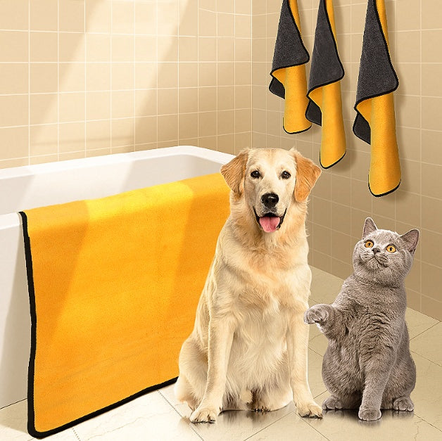 Pet Absorbent Bath Towel For Fast Drying And Grooming Use