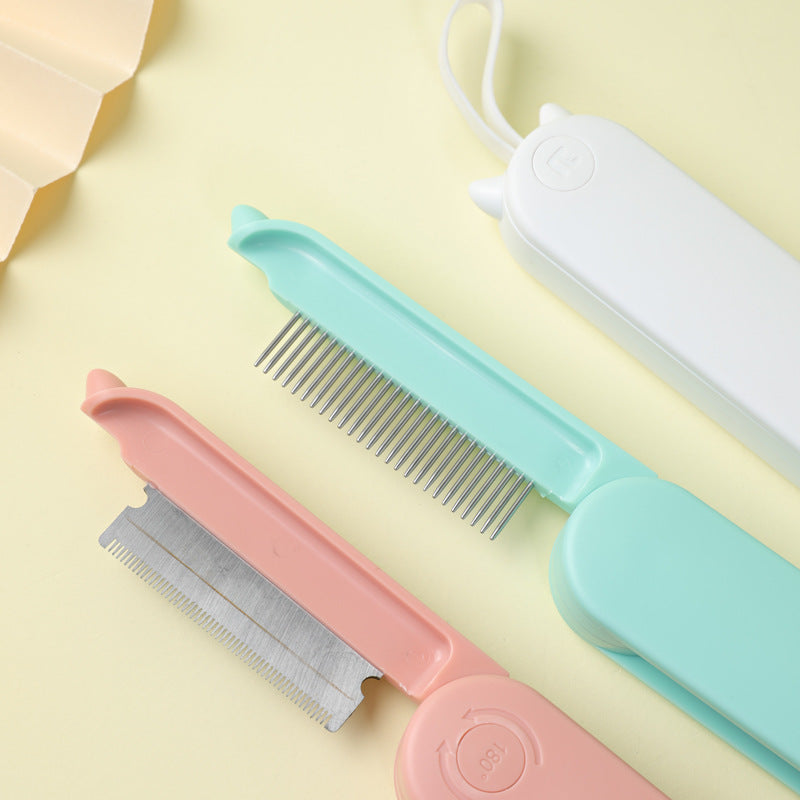 Pet Dematting Comb With Dense Teeth For Hair Removal And Grooming Use