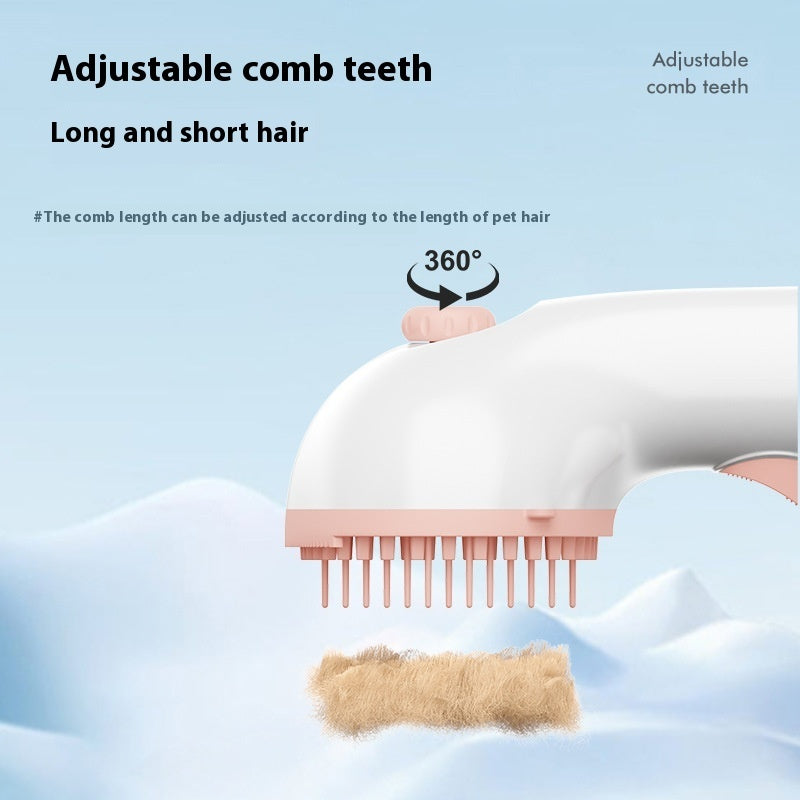 Pet 3 In 1 Steam Brush Adjustable Comb Hair Removal Grooming Tool