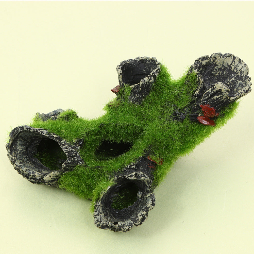 Moss Tree Root Decoration For Pet Tank Shrimp Habitat Shelter