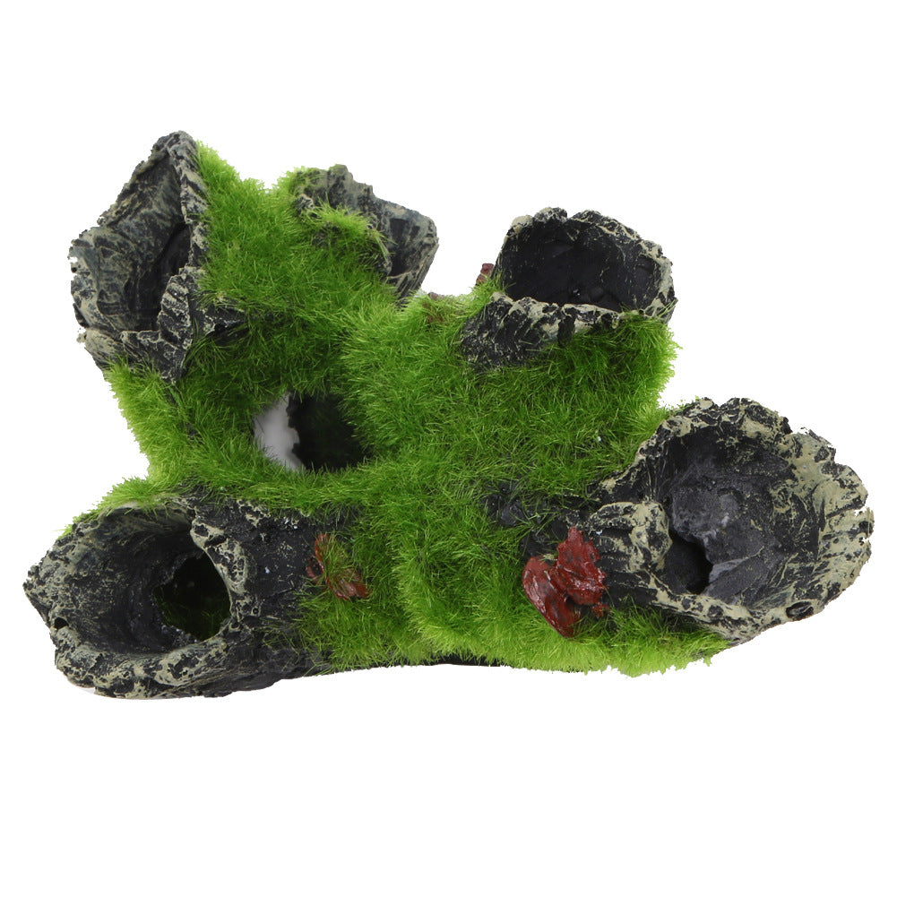Moss Tree Root Decoration For Pet Tank Shrimp Habitat Shelter