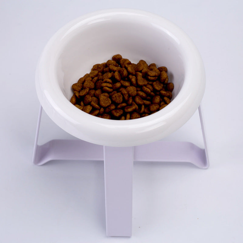 Pet Creative Anti Slip Iron Stand 2 In 1 Feeding Bowl