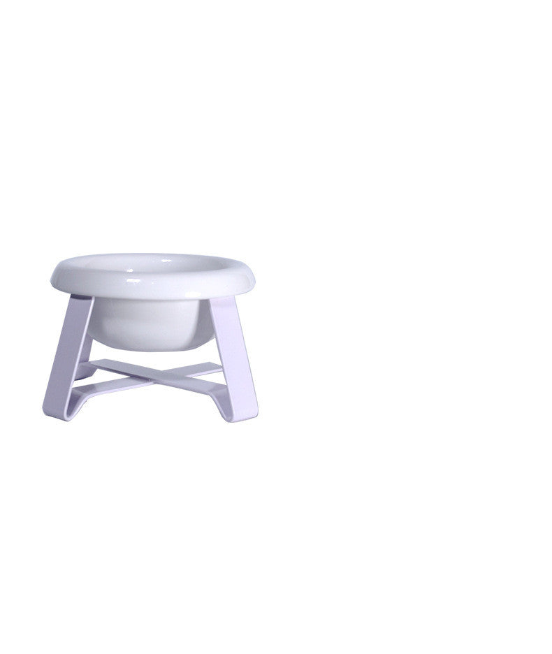 Pet Creative Anti Slip Iron Stand 2 In 1 Feeding Bowl