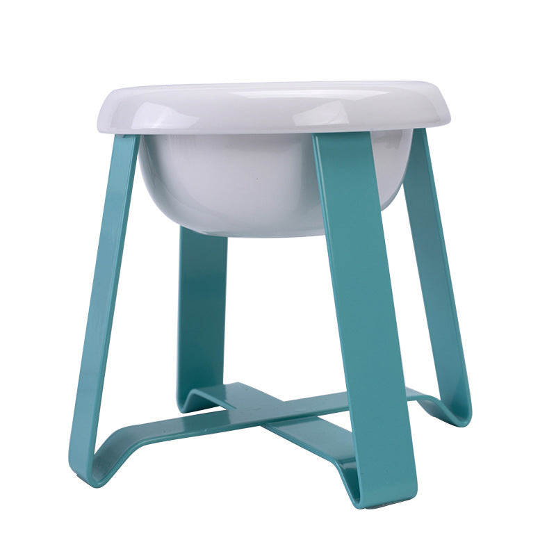 Pet Creative Anti Slip Iron Stand 2 In 1 Feeding Bowl