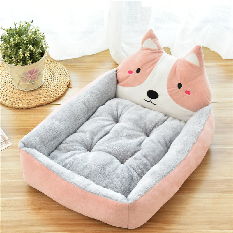 Pet Large Warm Cozy Soft Fleece Nest Bed