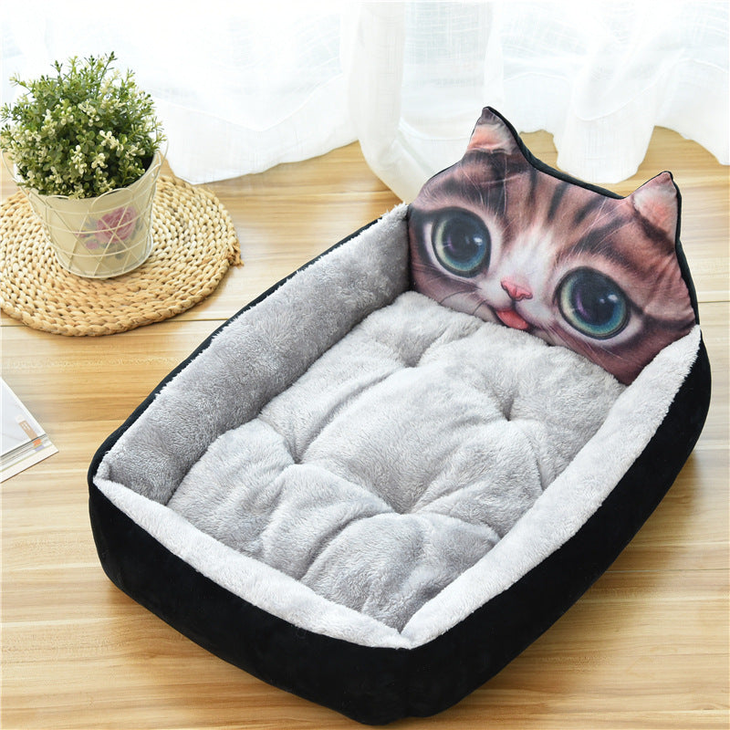 Pet Large Warm Cozy Soft Fleece Nest Bed
