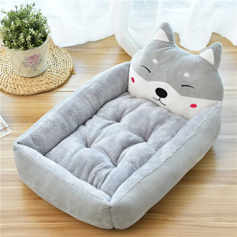 Pet Large Warm Cozy Soft Fleece Nest Bed