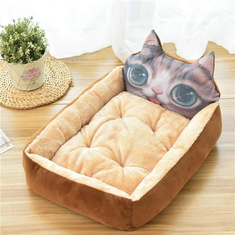 Pet Large Warm Cozy Soft Fleece Nest Bed