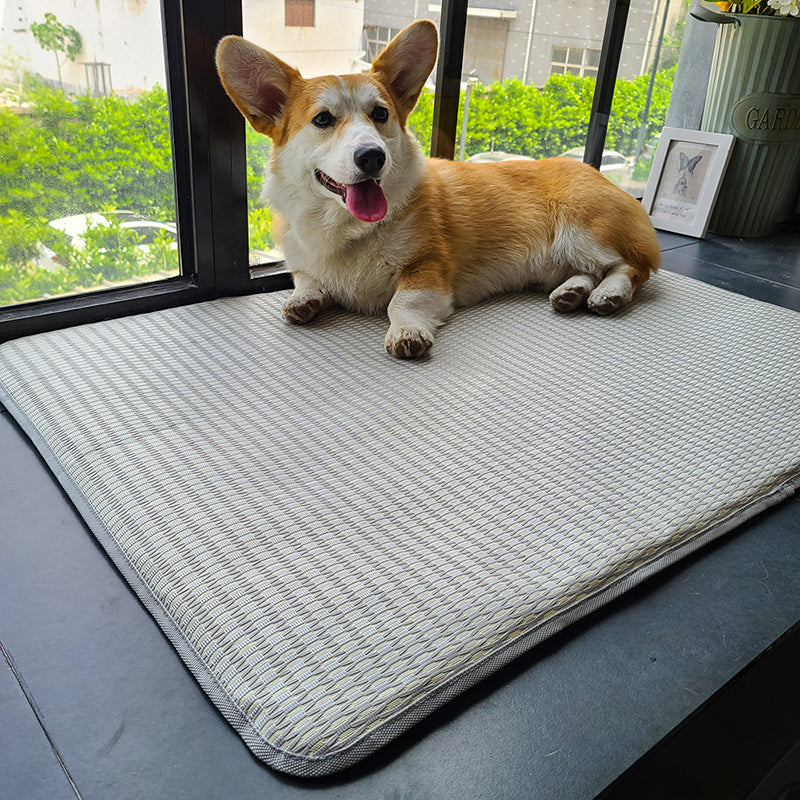 Pet Cooling Sleeping Mat Anti Bite Hair Resistant Summer Bed
