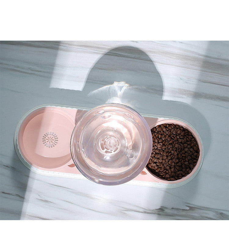 Plastic Pet Automatic Feeder Drinking Water Bowl