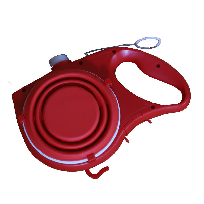 Pet Multifunctional Portable Leash With Water Bottle Supplies