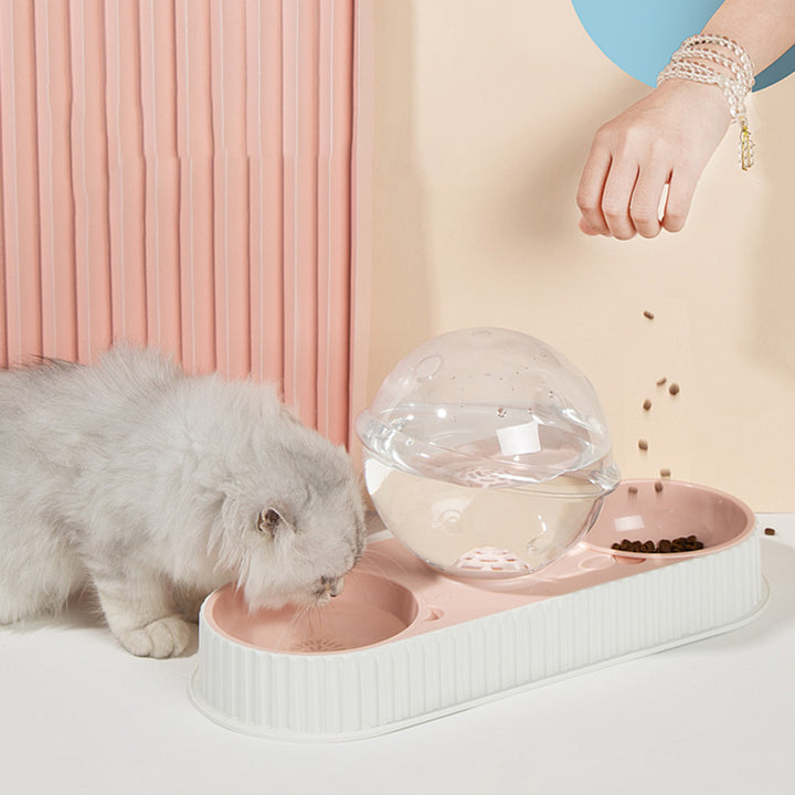 Plastic Pet Automatic Feeder Drinking Water Bowl
