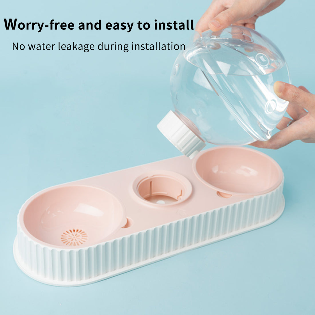 Plastic Pet Automatic Feeder Drinking Water Bowl
