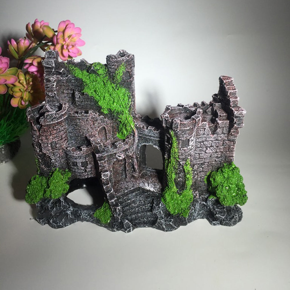 Resin Castle Decoration For Pet Tank Aquatic Display