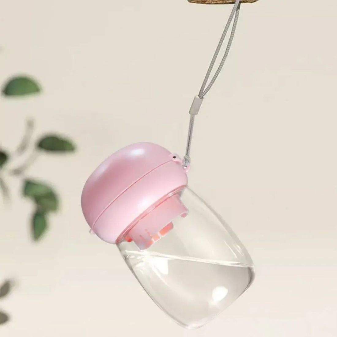 Portable Outdoor Travel Pet Water Bottle Drinking Cup Feeding Bowl With Lanyard