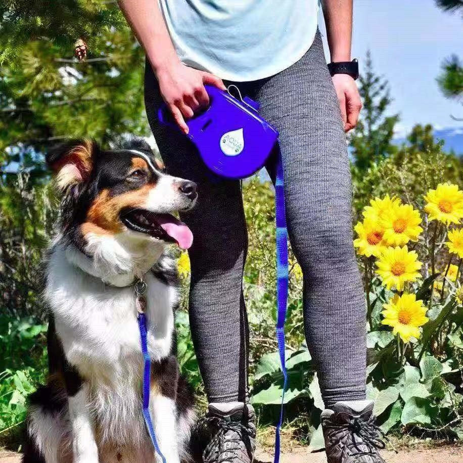 Pet Multifunctional Portable Leash With Water Bottle Supplies