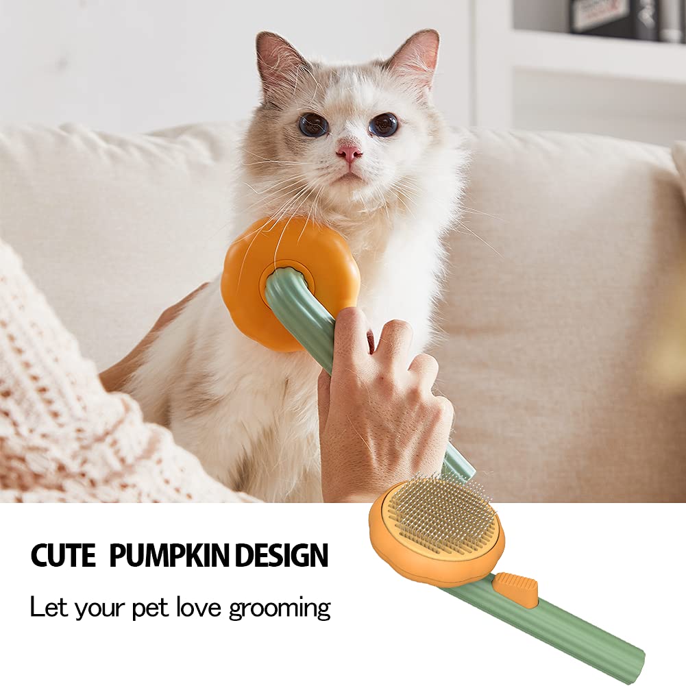 Self Cleaning Pet Grooming Brush For Removing Undercoat And Mats