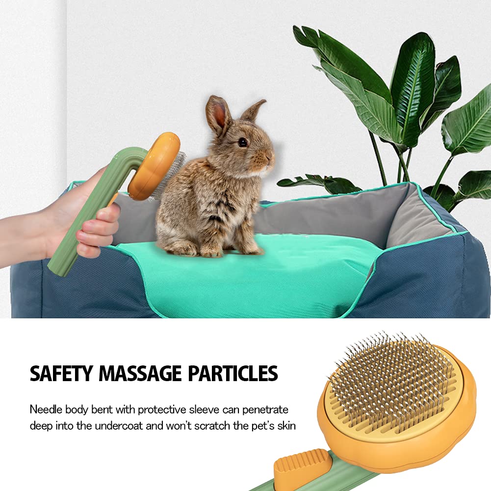 Self Cleaning Pet Grooming Brush For Removing Undercoat And Mats