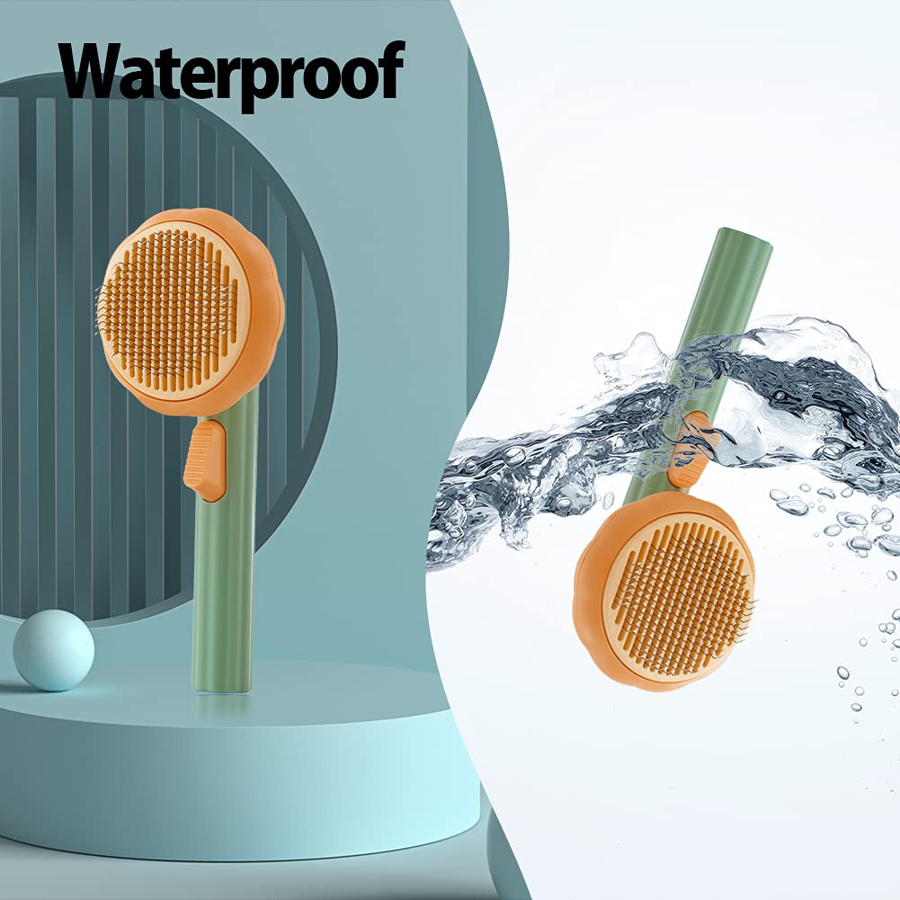 Self Cleaning Pet Grooming Brush For Removing Undercoat And Mats