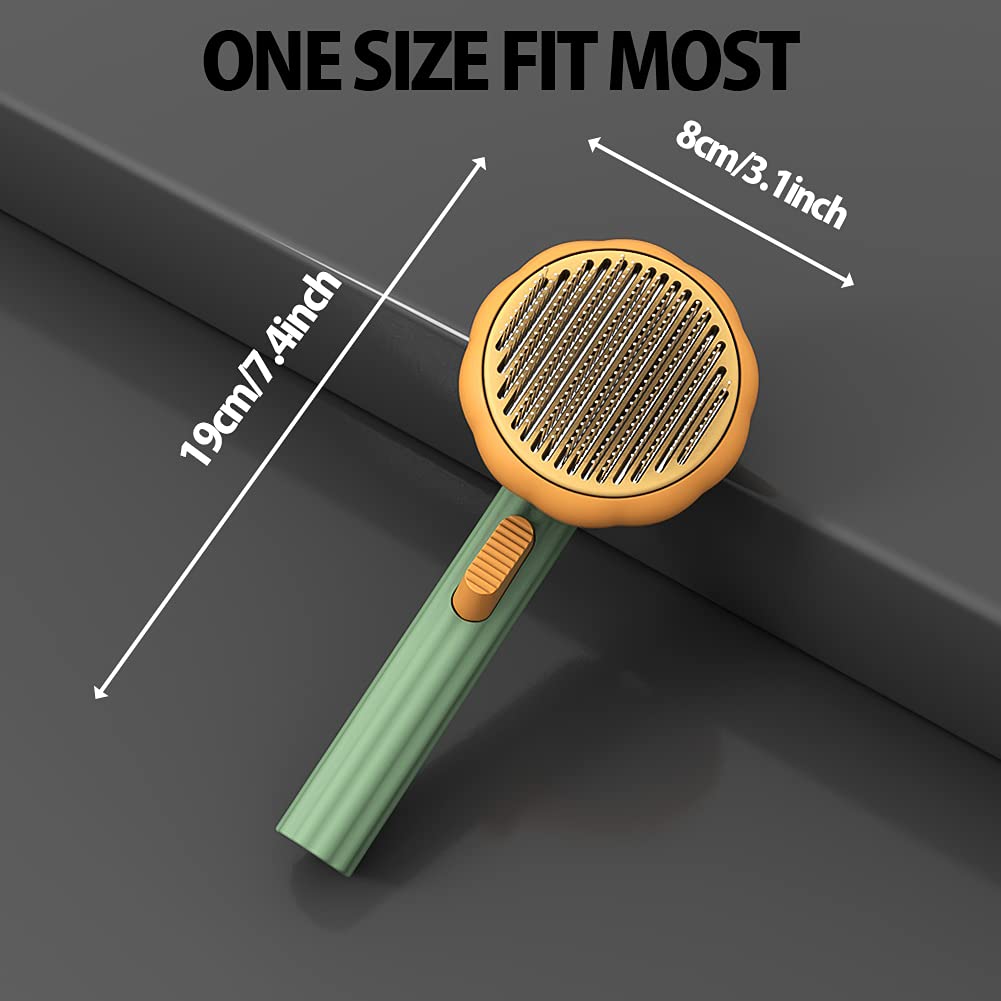 Self Cleaning Pet Grooming Brush For Removing Undercoat And Mats
