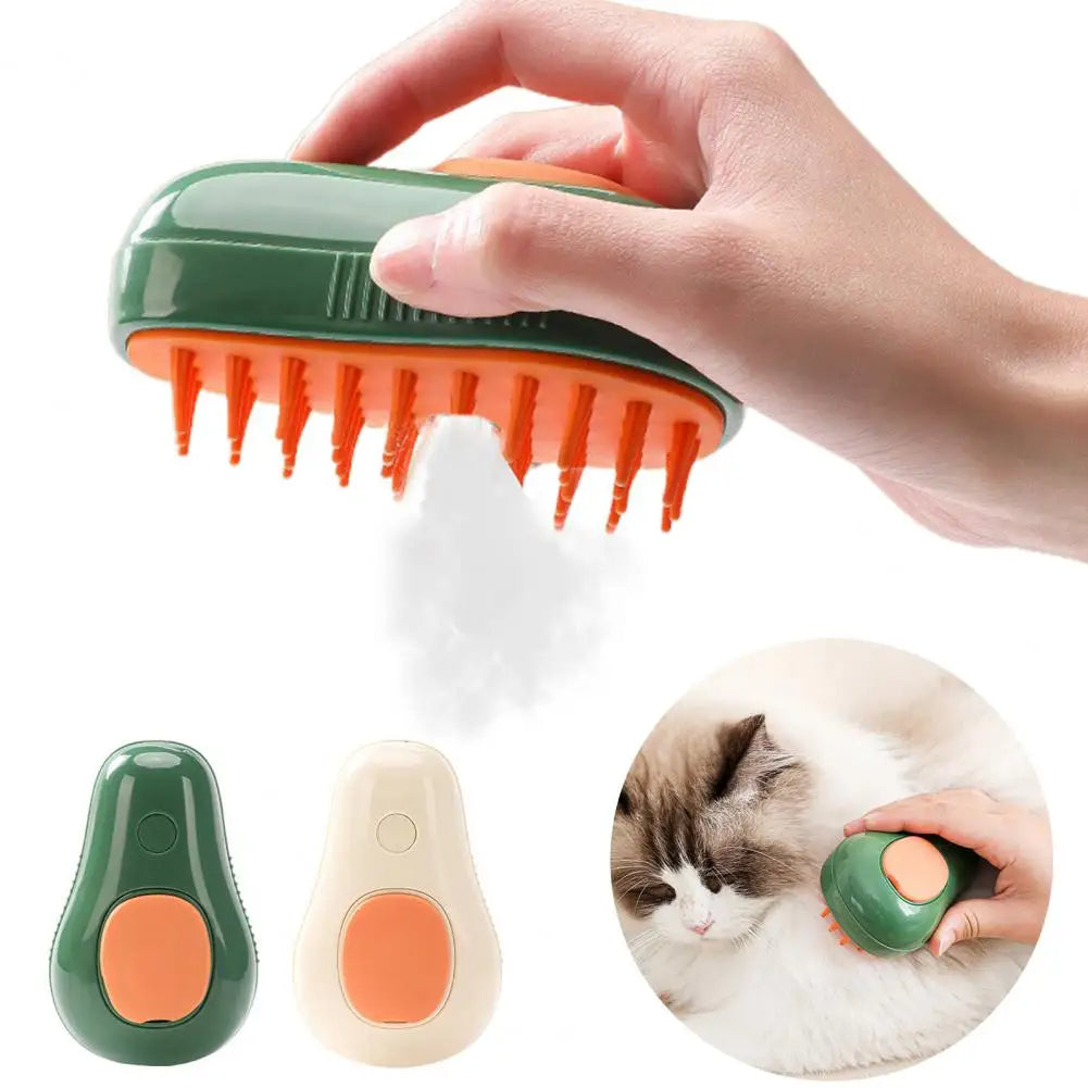 Electric Self Cleaning Steam Pet Grooming Brush For Massage And Hair Care