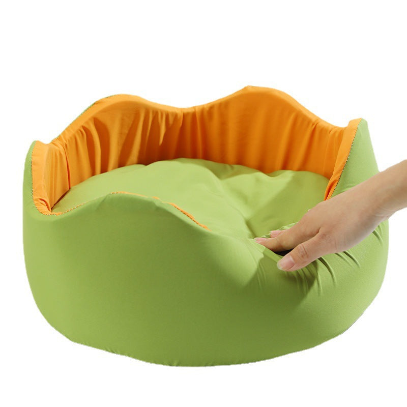 Ice Silk Breathable Nest Pet Bed Cooling Soft Indoor Sleeping