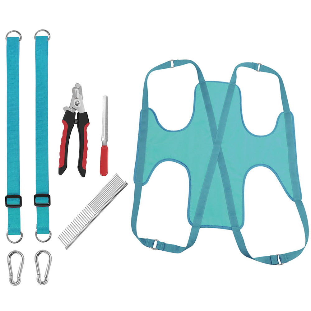 Pet Grooming Hammock Harness Kit For Safe Nail Trimming And Care