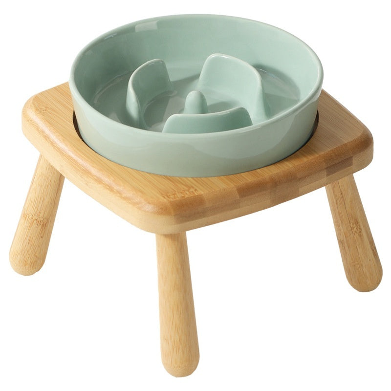 Ceramic Pet Slow Feeding Anti Choking Tip Proof Bowl