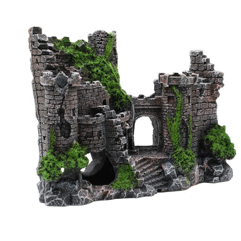 Resin Castle Decoration For Pet Tank Aquatic Display