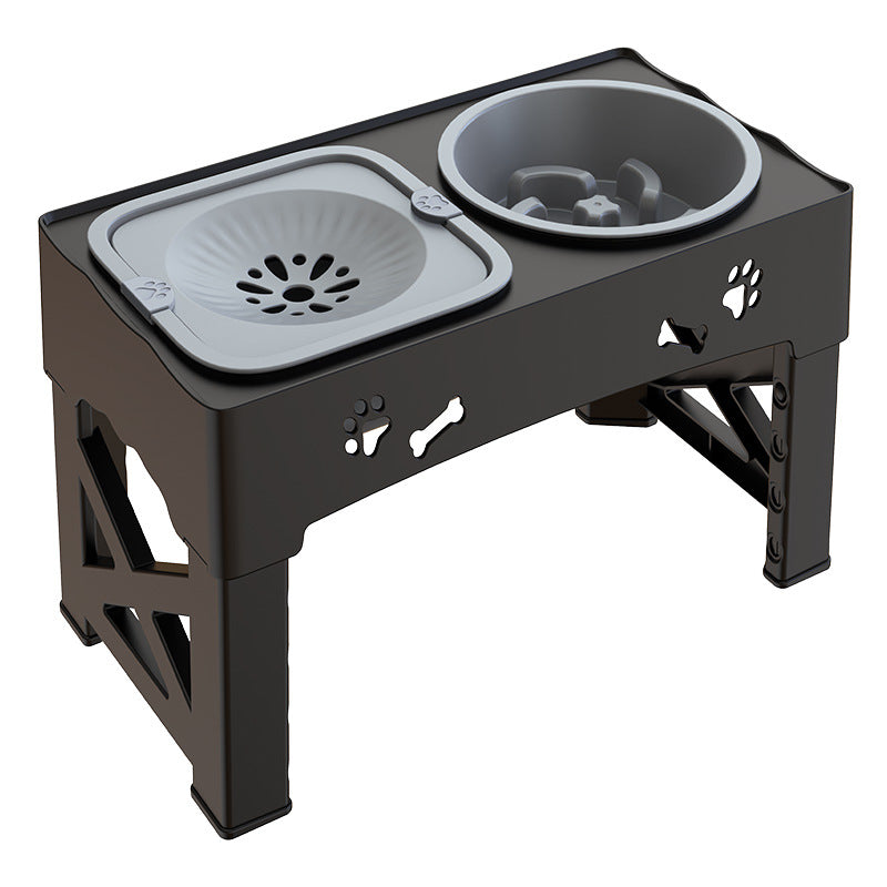 Pet Stainless Steel Feeder Double Bowl Integrated Lifting Bowl