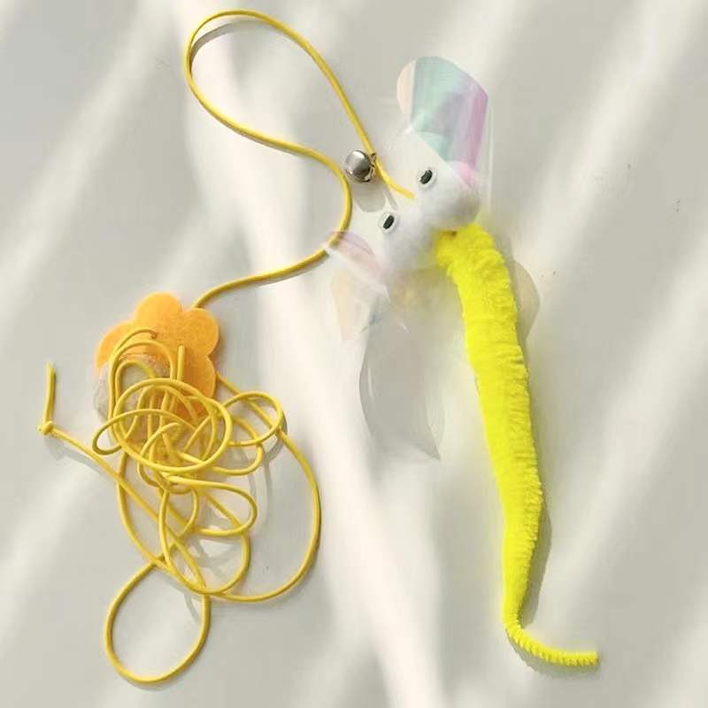 Pet Interactive Rope Grabbing Mouse Telescopic Hanging Toy