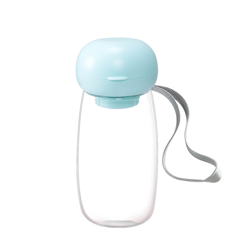 Portable Outdoor Travel Pet Water Bottle Drinking Cup Feeding Bowl With Lanyard