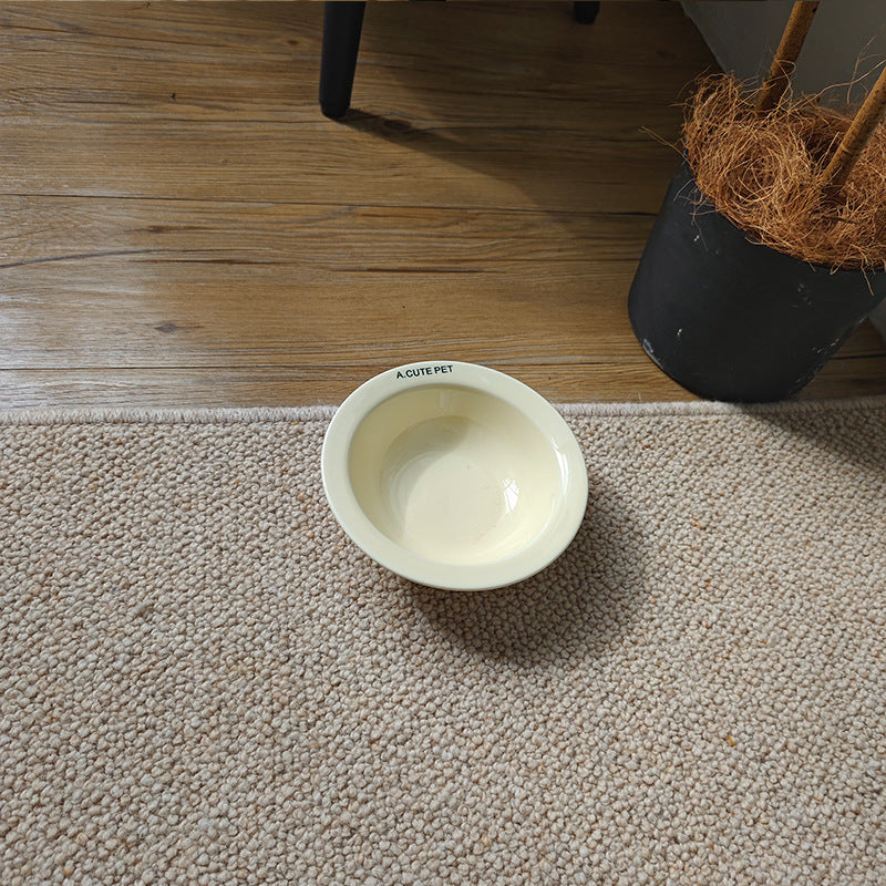 Ceramic Anti-Tumble Raised Pet Food And Water Double Bowl Stand
