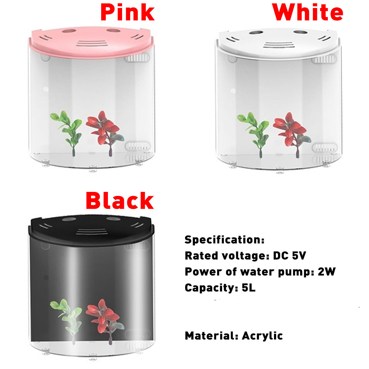 Ecological Acrylic Pet Tank Transparent Aquatic Habitat