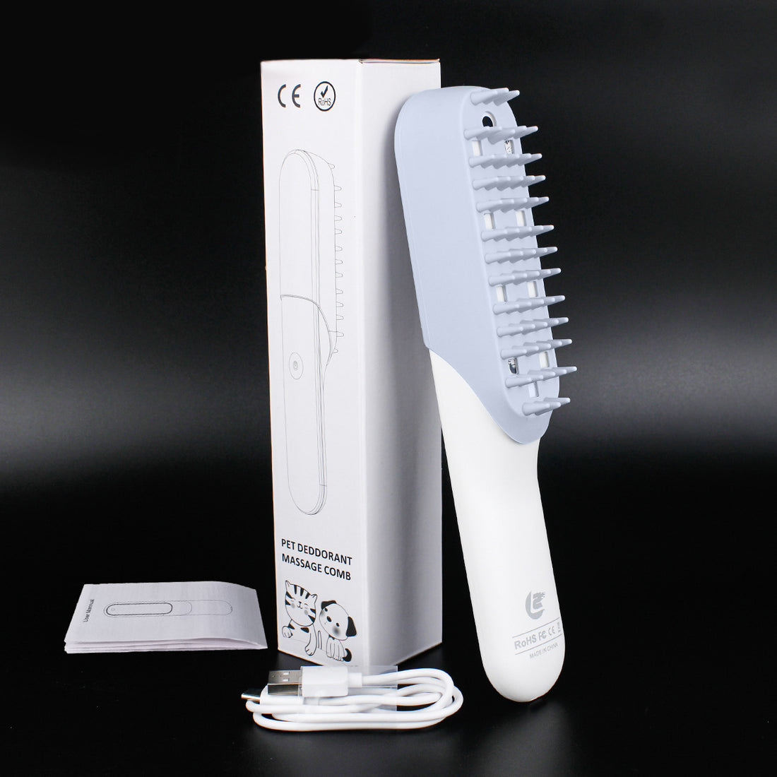 Pet Silicone Grooming Massage Brush For Fur Removal And Cleaning Tool
