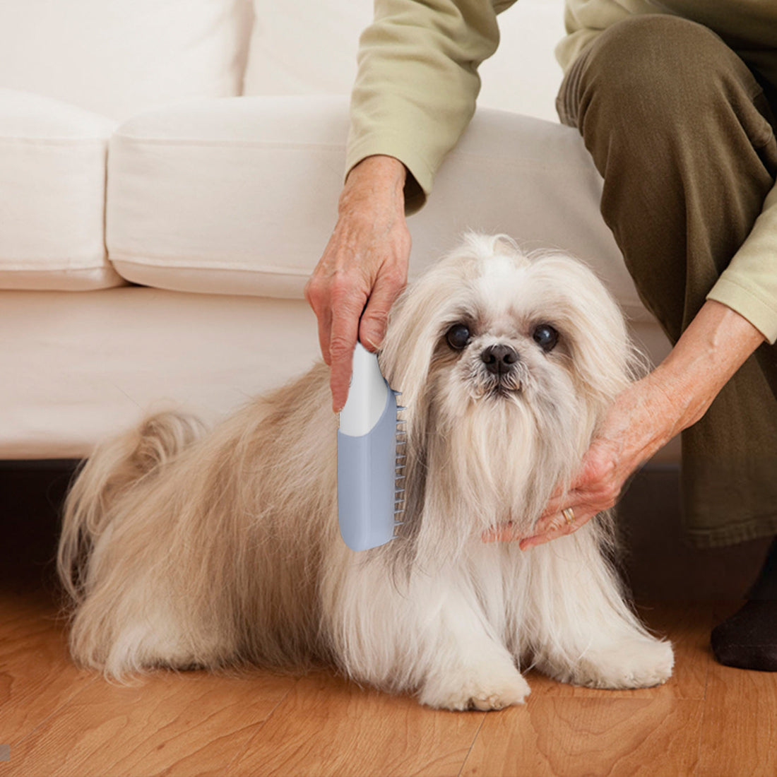 Pet Silicone Grooming Massage Brush For Fur Removal And Cleaning Tool